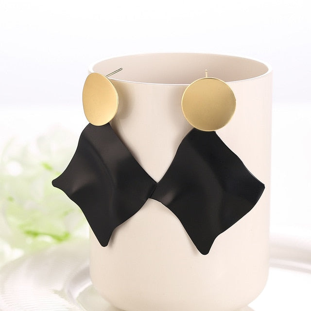 WYBU Summer Style Golden Drop Earrings For Women Geomatric Black Long Hanging Earring Triangle Bts Jewelry Earing bijouterie