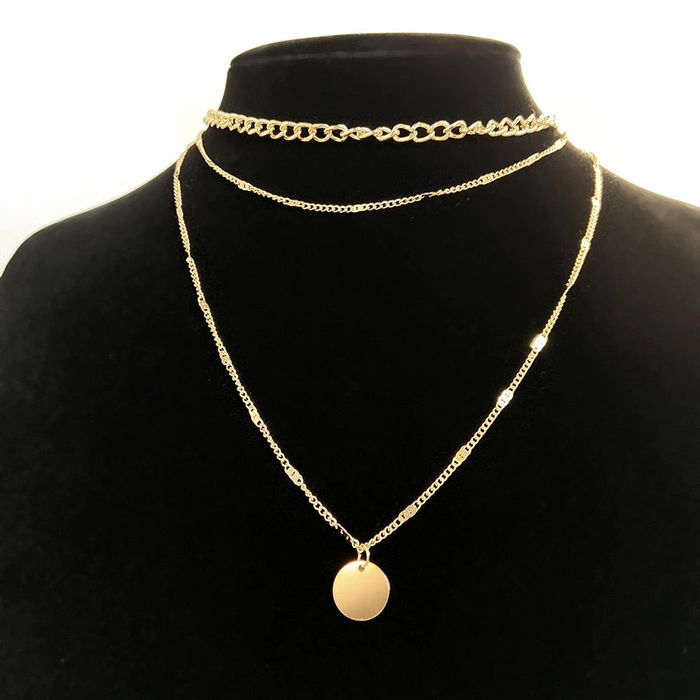 Vintage Necklace on Neck Gold Chain Women&#39;s Jewelry Layered Accessories for Girls Clothing Aesthetic Gifts Fashion Pendant 2022
